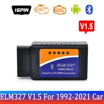 Elm327 블루투스 OBD2 V1.5 Elm 327 V 1.5 OBD 2 자동차 진단-도구 스캐너 Mini Elm-327 OBDII 어댑터 자동, 03 V1.5 For 1992-2021