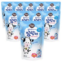 말랑이 버블 핸드워시 화이트우유향 리필 250ml 10개, 단품