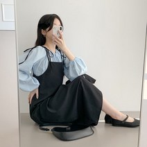 박남매 / 베이커 끈 뷔스티에 롱 원피스 P000BLIQ