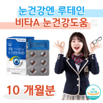 하루 1알 루테인 비타민 A 비타민 C 마리골드 꽃 추출물 눈 침침 눈 건강 도움 영양제 홈쇼핑 프리미엄 영양제 성분 가격 효능 비교, 10달치, 500mg x 30캡슐 (하루 1캡슐)