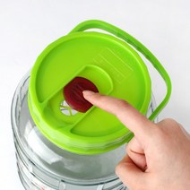 대용량 원터치 슬라이딩 매실청 과실주 담근주 야관문 청 밀폐 보관용기, 12L, 1통