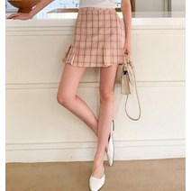 엘르비 체크패턴 테니스 미니스커트(2Color)