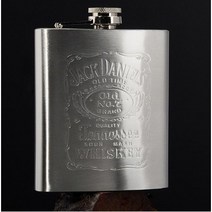 힙플라스크 휴대용 술병 술통 양주병 8oz 포켓 힙 플라스크 알코올 병 여행 새겨진 +, 1 세트