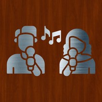 오피스왕국 음악 음표 노래 마이크 그래픽 스티커 music8, 메탈실버