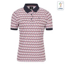LPGA 편한 여성 프리티프레피 패턴 티셔츠(L212TS528P)