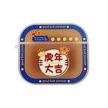 중국 스타일 럭키 타이거 헤드셋 케이스 Airpods 3 무선 이어폰 투명 소프트 커버 애플 에어 포드 프로 2 1, 06 for airpods 3