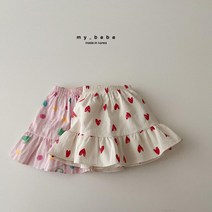 캉캉 스커트 유아 아동 여아 어린이 아기 치마 하트 봄 주름 둥이룩 자매룩 마이베베