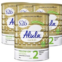 알룰라 호주 Alula S-26 Stage 2 2단계 골드 팔로우온 6-12개월 분유 900g, 4팩