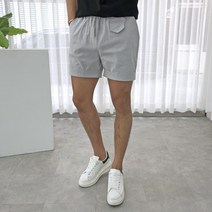간빠레 남자 여름 롤업 디테일 스판 린넨 5부 반바지