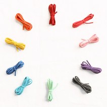 율아트 샤무드 공예끈 10개세트 20컬러 가죽 샤무드끈 매듭 팔찌 만들기 재료 미술 용품, 인디핑크