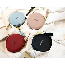 하네모 색감좋은 파스텔톤 6color 원형 가죽 동전지갑 에어팟 케이스 파우치 코인지갑