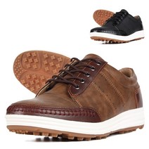 남성 스파이크리스 인조가죽 수제 골프화 NQ95