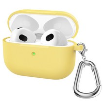 이어폰케이스 Apple 에어팟 3 케이스 무선 이어폰 Funda 액세서리 에어 포드 Anti-fall Anti-lost Cover With Carabiner, [04] Orange