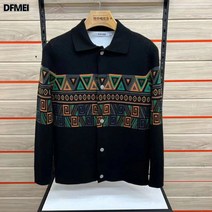 DFMEI 추동 니트 트렌드 캐주얼 패션 남성 가디건 점퍼
