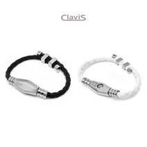 클라비스에너제틱 아레스 건강팔찌 목걸이 세트, 팔찌+팔찌 세트, 화이트골드 세트(블랙+화이트)