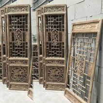 창호지문 전통문 문창살 한옥 창호 한옥 문살 전통 한옥창문 옛날 문짝 창살, 208x80cm