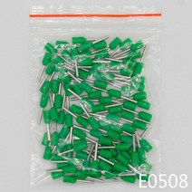 구리 연결 조인트 E16-12 튜브 절연 터미널 16MM2 케이블 와이어 커넥터 압착 단자 100 개/갑/팩 E-, [03] Green, 03 Green