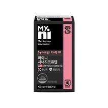 마이니 시너지 코큐텐 400mg 코엔자임Q10 항산화 혈압건강 대두레시틴 일동제약, 1개