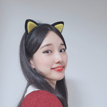 귀여운 고양이 동물 머리띠, 3.코코 머리띠, 옐로우