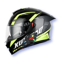 킥커머스 초경량 카본 블루투스 오토바이헬멧 풀페이스 바이크 헬멧 하이바, L, 스네이크그린