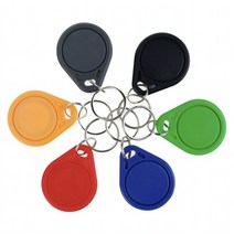 10pcs rfid keytags mifare 13.56mhz 14443a m1 s50 소형 스마트 ic 키 링 태그 keyfob 토큰 nfc 액세스 제어 키 카드, 혼합