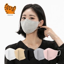 (25매입) 무직타이거 KF94 마스크, 새부리형 소형(아동용), 화이트, 25개입, 1개