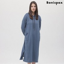 보니스팍스 기모 아웃포켓 후드 롱 원피스-OF99OP053
