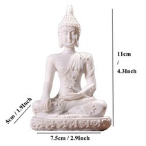 반가사유상 관세음보살상 석불 좌불상 Vilead 16 스타일 자연 사암 부처님 동 태국 힌두교 fengshui 입 조각 크리스마스 장식 홈 매장, 사진으로, 하얀 불상 12132