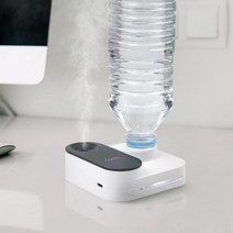 USB 미니 가습기 충전식 가습 생수병 페트병 500ml 무드등 무선가습기 책상용 사무실, 1개(10x10x3.2cm)