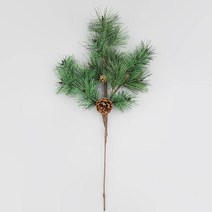인조 솔방울 열매 소나무 솔 파인 상록수 스프레이 그린 57cm 실내조경 조화