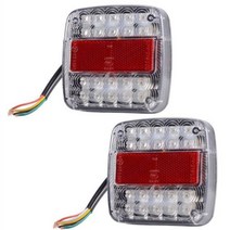 각종 조명 무드 등 차량 12V 26 LED 테일 라이트 브레이크 정지 램프 미등 후방 표시등 트럭 트레일러 캐, 한개옵션1, 한개옵션0
