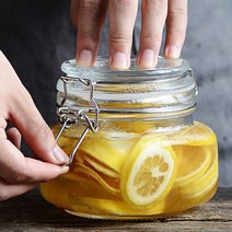 밀폐 유리병 사각 500ml 1개 (약 가로x세로 10.9cm x 높이 10cm), 1