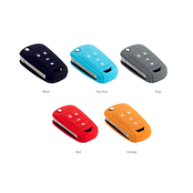 이너스 쉐보레 4버튼 자동차 폴딩키 실리콘 케이스 뉴 스파크 아베오 말리부 크루즈 라세티 알페온 트랙스 올란도, (VA-S26)블랙