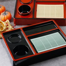 정식 모밀판 메밀 모밀 소바 그릇 접시, 선택04-한일 적모밀판 정식 B세트