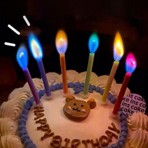 특이한 생일초 컬러초 레인보우초 케잌초 무지개 6개, 12개입