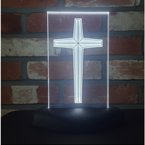 LED 십자가 무드등/인테리어조명 소품/무드등 취침등/반석위의 십자가