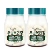 퓨어영 우슬 복합물정 800mg 60정 1개월 보스웰리아 녹색입홍합 함유, 2통