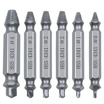 6pcs 손상된 나사 추출기 드릴 비트 세트 깨진 나사 볼트 리무버 벗겨진 나사 추출기 철거 도구 쉽게 꺼내, 1