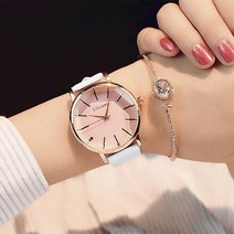 가죽 손목시계 와이드 시계알 화이트시계줄 군인선물