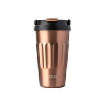 TYESO 캠핑 들고 다니기 편한 스텐 핸들 텀블러 500ml, 그린