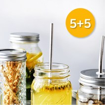 안전한 스텐 304 대형 빨대, 10개, 1개입