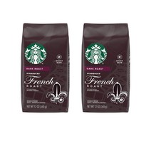 스타벅스 홀 빈 커피 다크 로스트 프렌치 로스트 12Oz Starbucks Whole Bean Coffee Dark Roast French Roast, 2팩