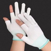 자전거 반 장갑 라이딩 쇼트트랙 킥보드 승마 여름 사이클링 장갑 핑거리스 포인트 몰딩 메쉬 통기성 얇은, 02 2 Fingers White