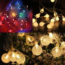 LED 감성 캠핑 전구 줄조명 스트링 파티 라이트 알전구 오징어등 와이어 앵두 야외 조명 무드등, 03.투명버블전구 대 5M 50구