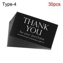 생일축하카드 팝업카드 메세지 세트30 개/갑 독특한 디자인 감사합니다 종, 28 black 4