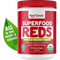 필그레이트365 Feel Great 365 슈퍼푸드 레드 후르츠 & 베지터블 분말 300g, 1팩