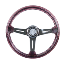레이실휠 컨트롤러 JDM Racing Volantes Clean Crystal Twister Steering Wheel Chrome Spoke For Accessor, 한개옵션1, 05 Wine Red