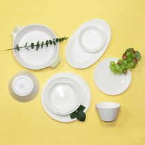 한국도자기 라임 홈세트 구성품 낱개 그릇 접시 모음, 6굽부