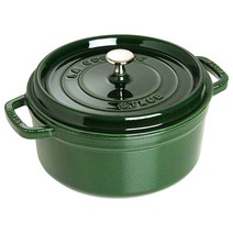 스타우브 원형 꼬꼬떼 RONDE 주물냄비, 20cm, 바질그린