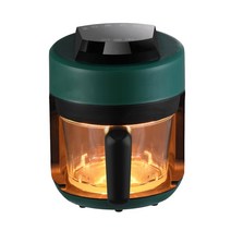 미니튀김기 전기튀김기 업소용튀김기 다기능 220V 에어 프라이어 가정용 투명 시각화 전자동 대용량 전기, 01 green